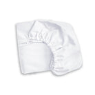 SuYa Shop white cotton fitted crib sheet with elastic edges for a 120x60 cm mattress.