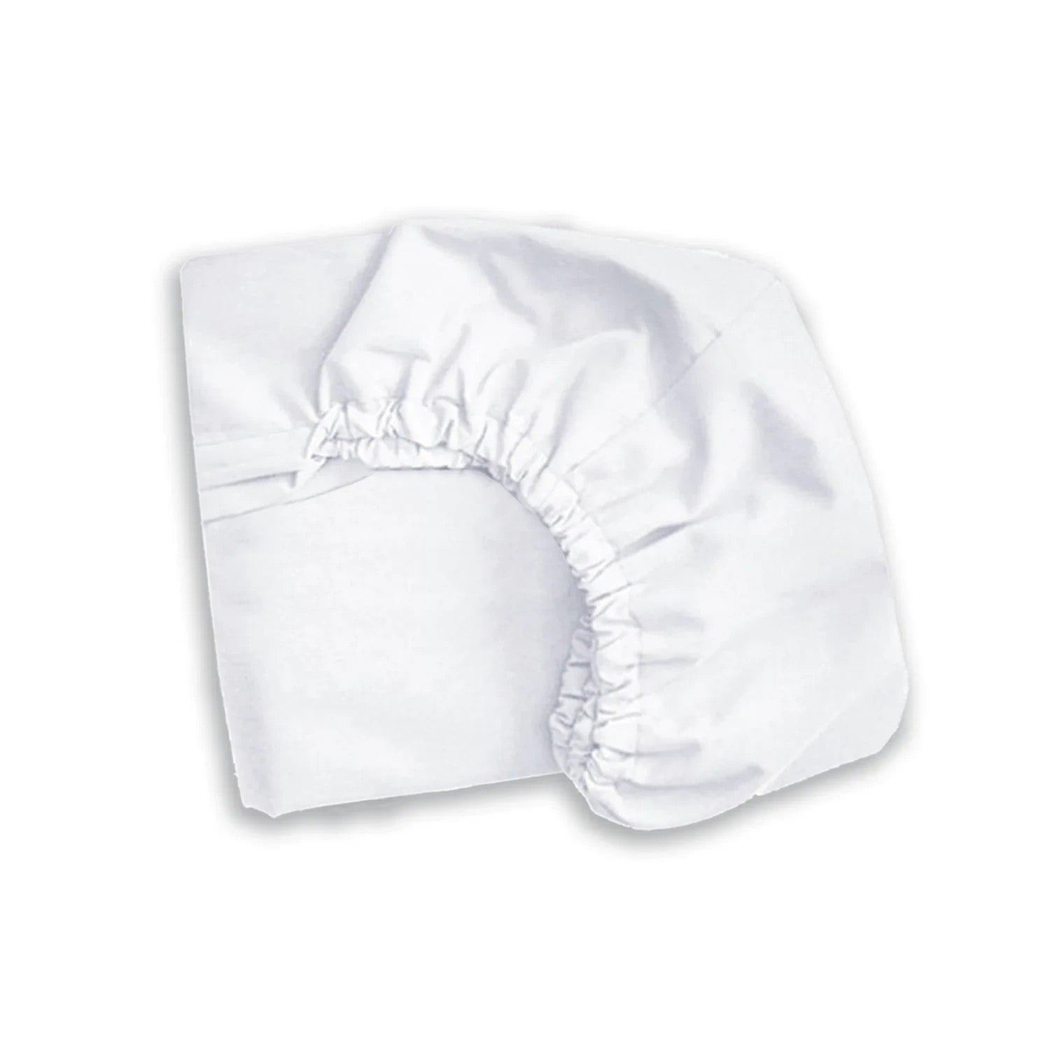 SuYa Shop white cotton fitted crib sheet with elastic edges for a 120x60 cm mattress.